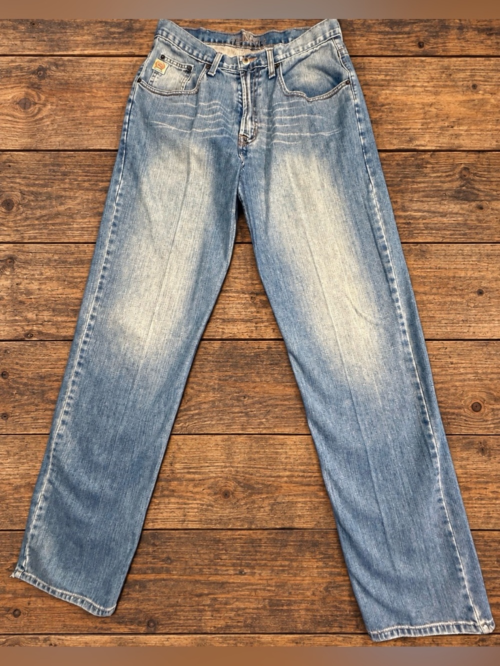 CINCH Men’s 32x36 Light Wash Stonewashed Jeans – Western Style